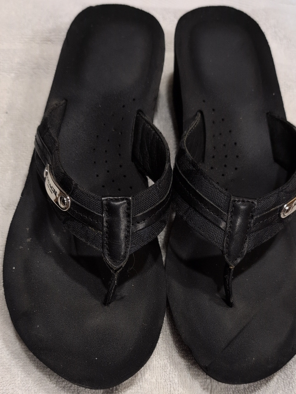 Coach Black Women's Thong Sandals